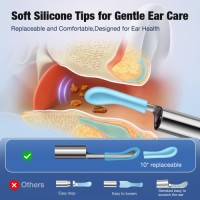 Ear Wax Removal - 3 in 1 Wireless WiFi Rechargeable Ear Cleaner, 1080P HD Camera Lens & 7 Pcs Ear Set, Ear Cleaning Kit