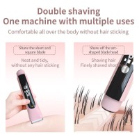 2 in 1 Women Electric Shaver Dual Head Bikini Trimmer for Women IPX7 Waterproof Wet & Dry Use Body Hair Trimmer and Fac