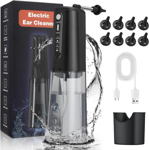 ElectricEar Cleaner, Ear Cleaning Kit with 5 Pressure Modes, Safeand Effective Ear Cleaning Tool, Ear irrigation Flushi