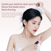 2 in 1 Women Electric Shaver Dual Head Bikini Trimmer for Women IPX7 Waterproof Wet & Dry Use Body Hair Trimmer and Fac