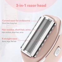 Electric Shaver Women,Smooth & Silky On the Go ShaverWet/Dry Razor with Hypoallergenic Foil, with 2 Replacement Blades