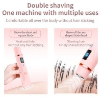 2 in 1 Women Electric Shaver Dual Head Bikini Trimmer for Women IPX7 Waterproof Wet & Dry Use Body Hair Trimmer