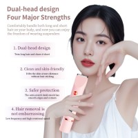 2 in 1 Women Electric Shaver Dual Head Bikini Trimmer for Women IPX7 Waterproof Wet & Dry Use Body Hair Trimmer